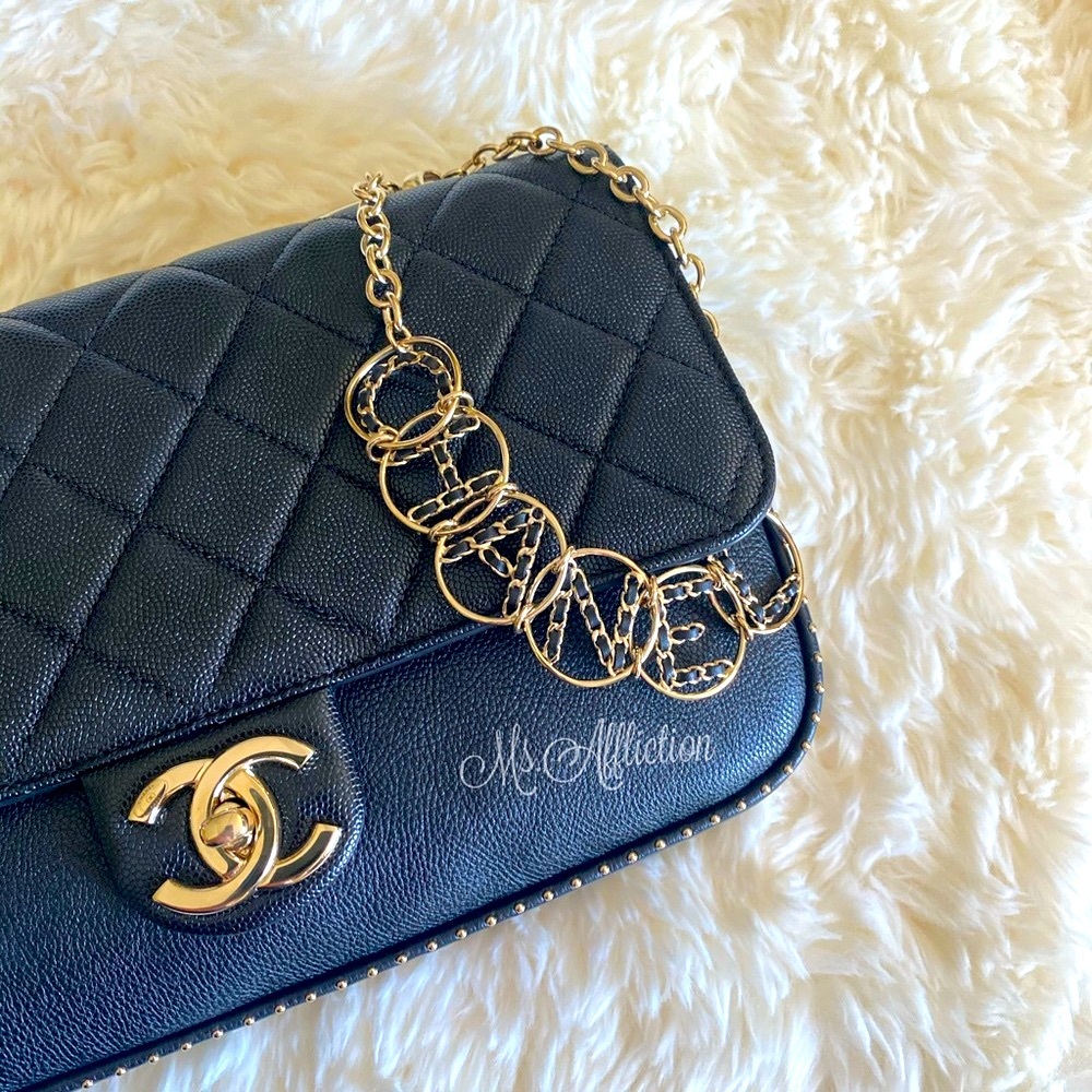 Not For Sale. CHANEL NWT Gold Chain Leather CHANEL Choker